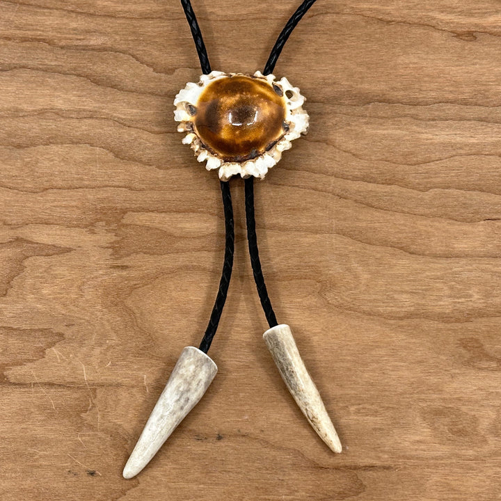 Plain Antler Bolo Tie—one of a kind western bolo tie made from real antler in Montana by 406 Antlery