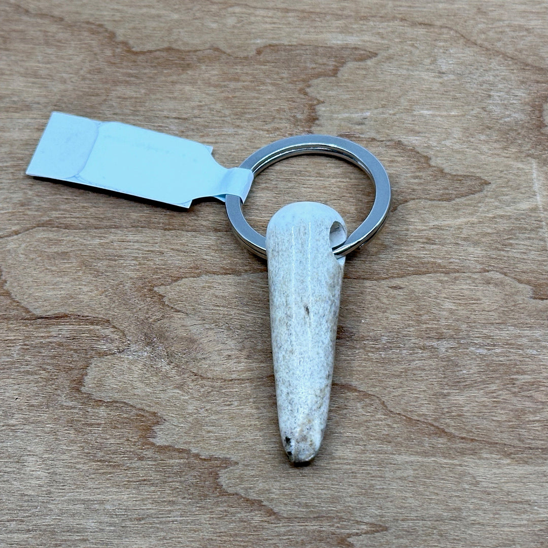 Real Antler Keychains - keychain split key ring with real antler tip in a variety of sizes - made in Montana by 406 Antlery