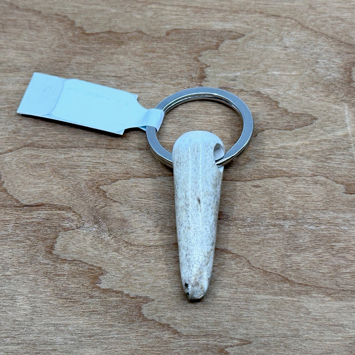 Real Antler Keychains - keychain split key ring with real antler tip in a variety of sizes - made in Montana by 406 Antlery