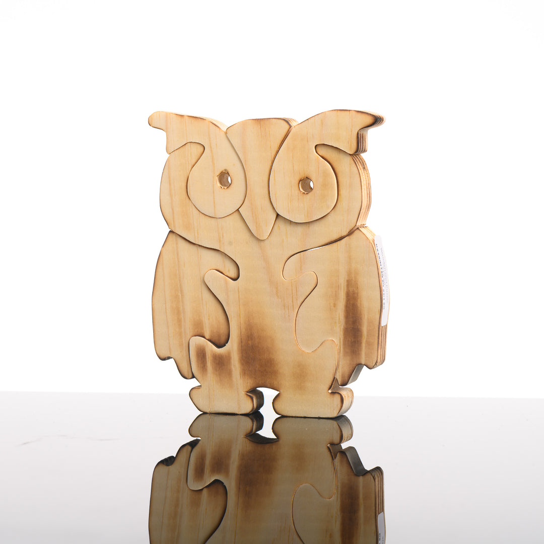 This handmade wooden owl puzzles is an easy 6 piece puzzle for kids.