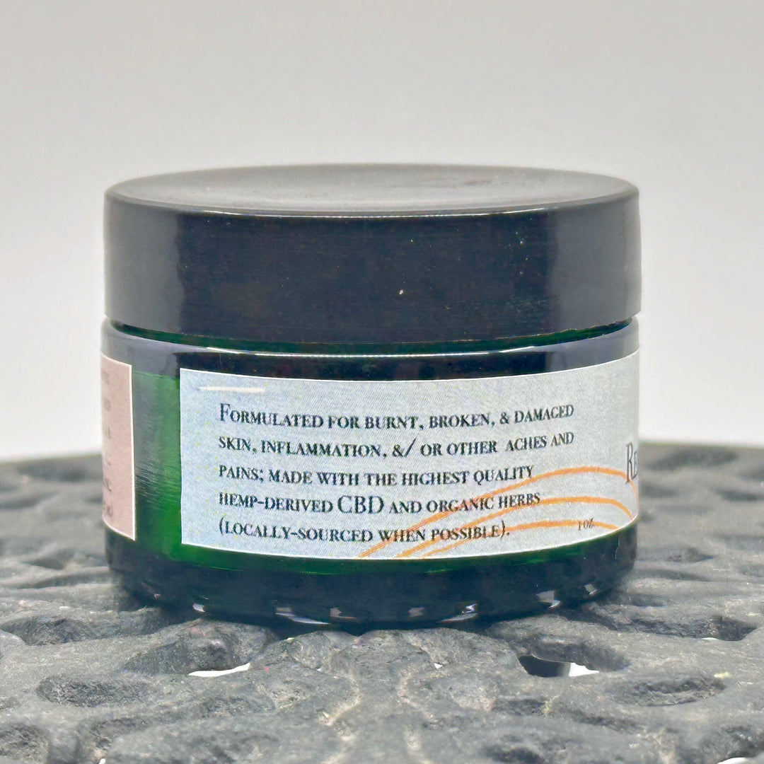 1 oz. jar of Dr. Smith Botanicals Lemongrass ReLeaf Hemp Healing Balm, CBD healing balm handcrafted in small batches in Montana, USA