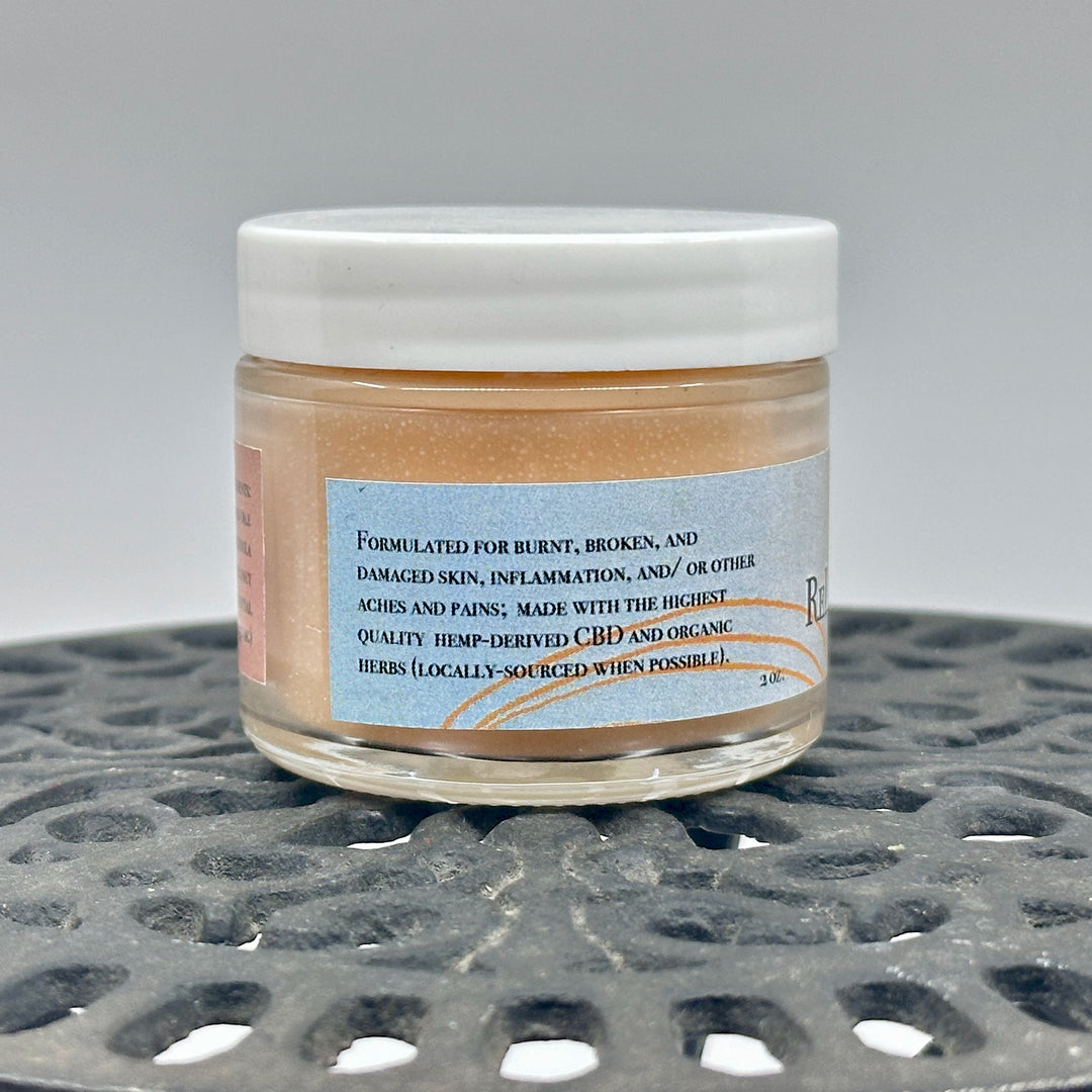 2 oz. jar of Dr. Smith Botanicals Lemongrass ReLeaf Hemp Healing Balm, CBD healing balm handcrafted in small batches in Montana, USA