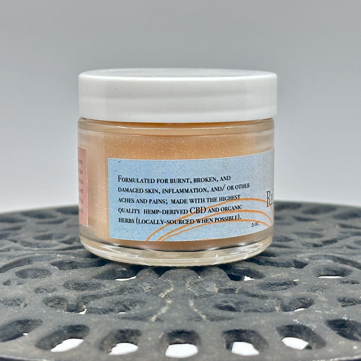 2 oz. jar of Dr. Smith Botanicals Lemongrass ReLeaf Hemp Healing Balm, CBD healing balm handcrafted in small batches in Montana, USA