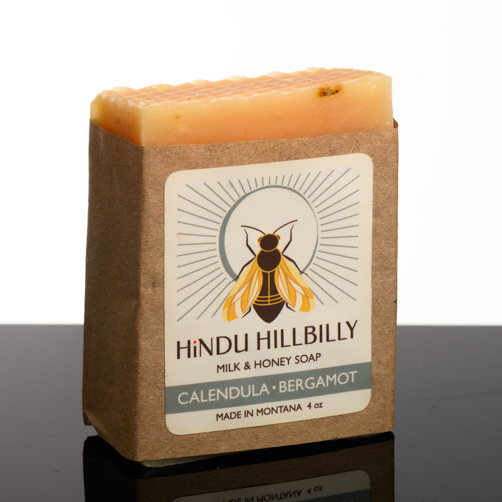 Milk and Honey Soap - Calendula & Bergamot - handmade in Montana, USA by Hindu Hillbilly