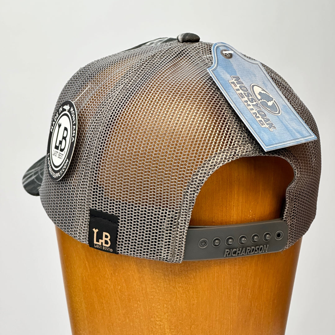 made in montana mahogany wood veneer richardson trucker hat