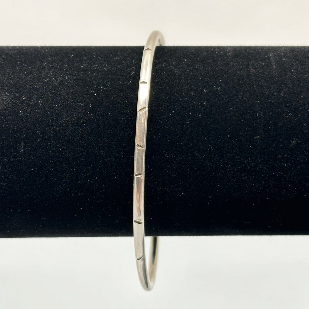 Sterling Silver .925 Skinny Cuff Bracelet by Patagonian Hands (gently scored), fine jewelry made in Montana