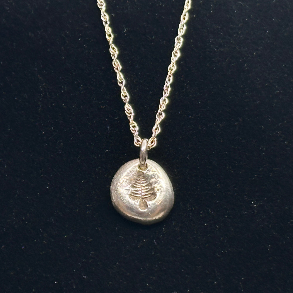 Patagonian Hands's Fine Silver (.999) Tree Necklace on a Sterling Silver (.925) Chain, handcrafted elegant necklace made in Montana, USA