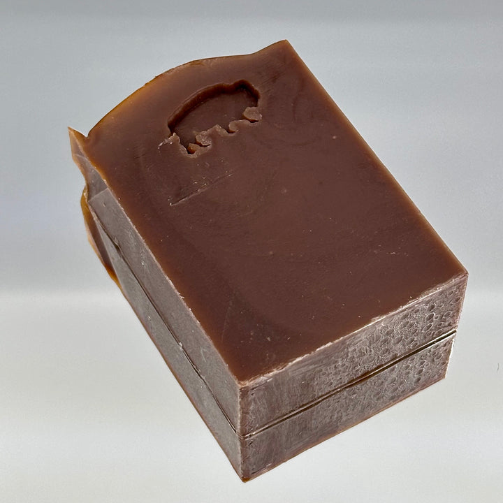 Bison Stamped Soap - Rustic Black Amber, Lavender, Vanilla and Musk - handcrafted soap stamped with a bison made in Montana by Rock Creak Soaps