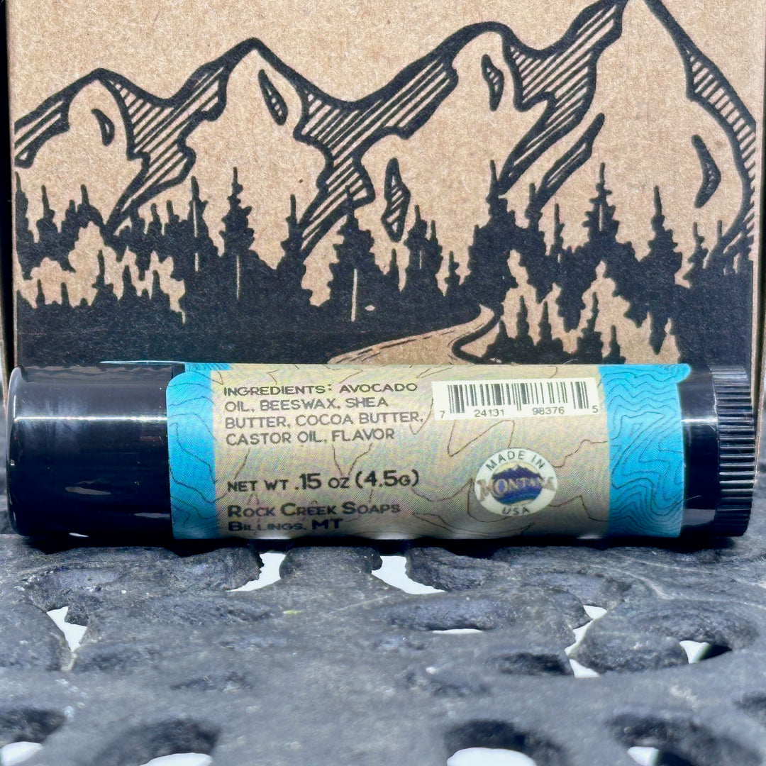 .15 oz. tube of Rock Creek Soaps Fresh Coconut Lip Balm ingredients