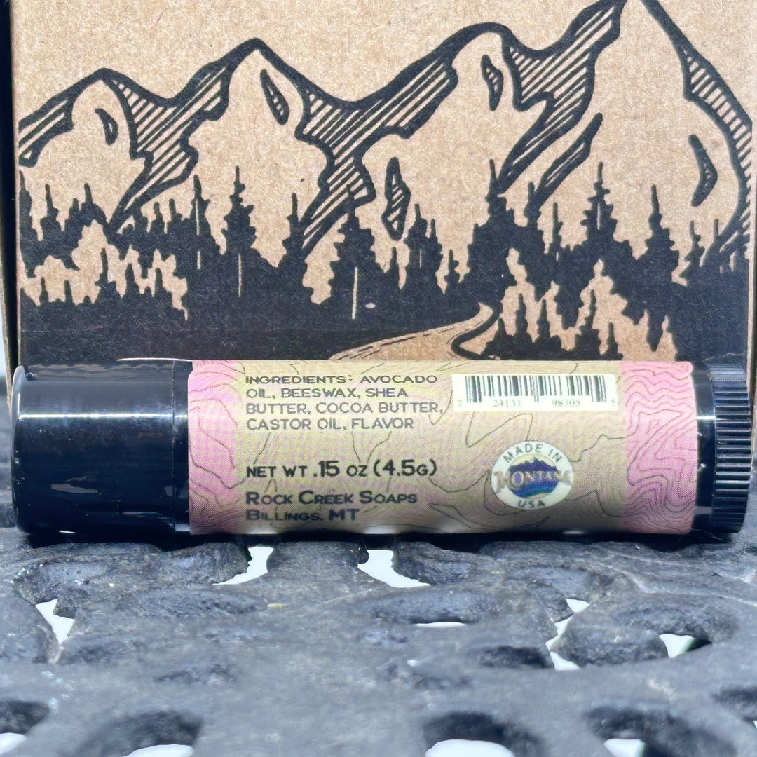 .15 oz. tube of Rock Creek Soaps Lemon Berry Lip Balm, ingredients