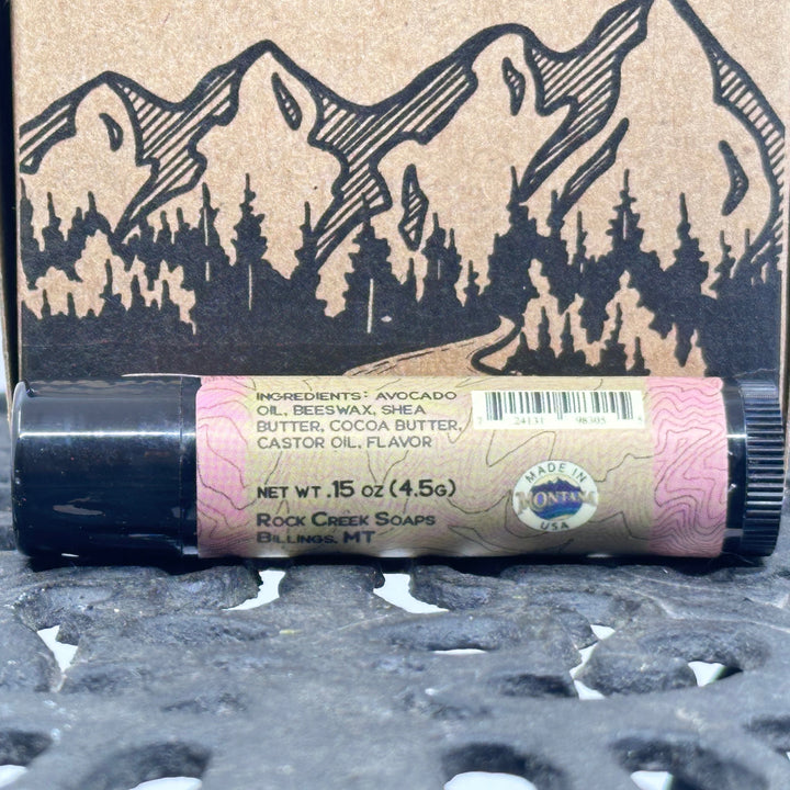 .15 oz. tube of Rock Creek Soaps Lemon Berry Lip Balm, ingredients