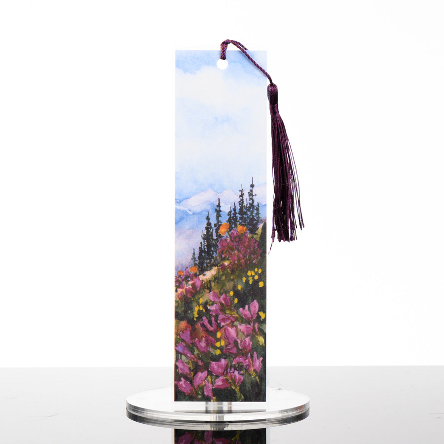 Mountain Flora Greeting Card, by Stark Mountain Studio - 5x7 blank greeting card of a Bobbe Almer watercolor painting with envelope that can accompany a gift for the nature lover in your life; made in Montana, USA.