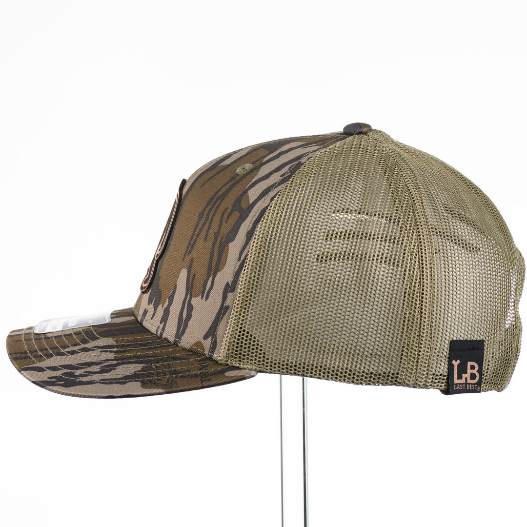 Bigfoot Leather Patch Mossy Oak Richardson Trucker Hat