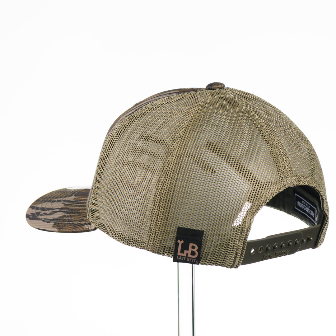 Bigfoot Leather Patch Mossy Oak Richardson Trucker Hat