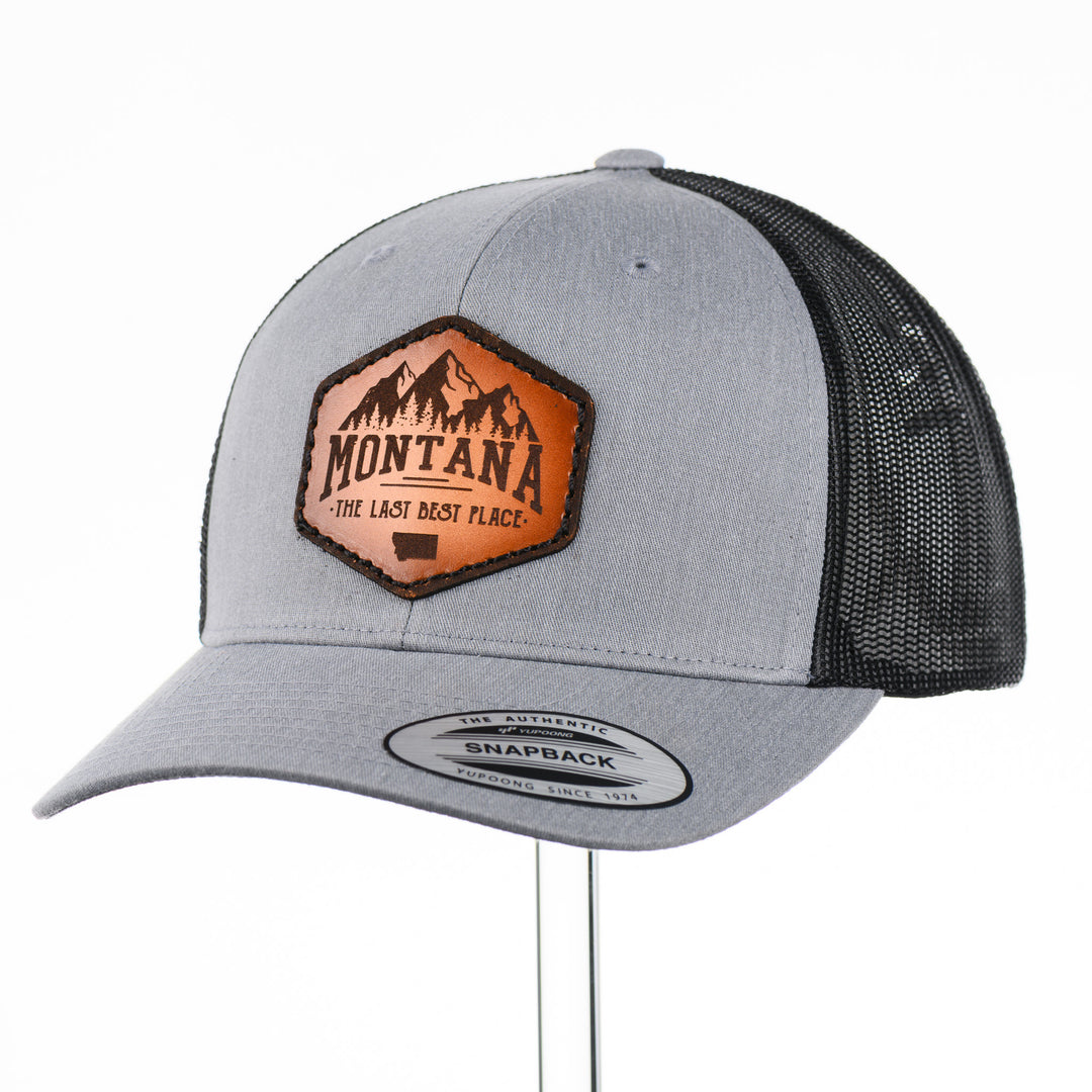 Montana, The Last Best Place Leather Patch Hat