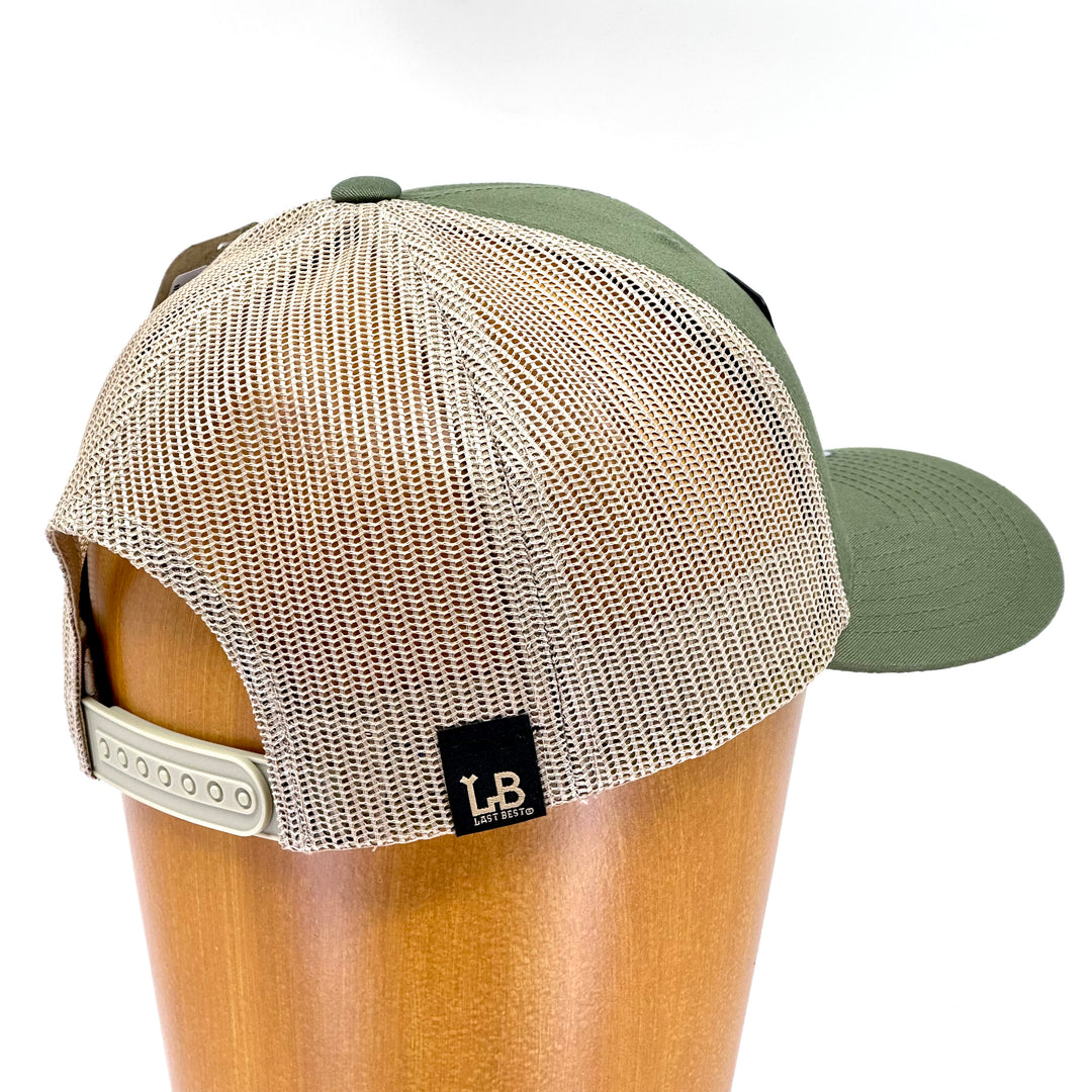 406 Mahogany Wood Plate Patch Trucker Hat