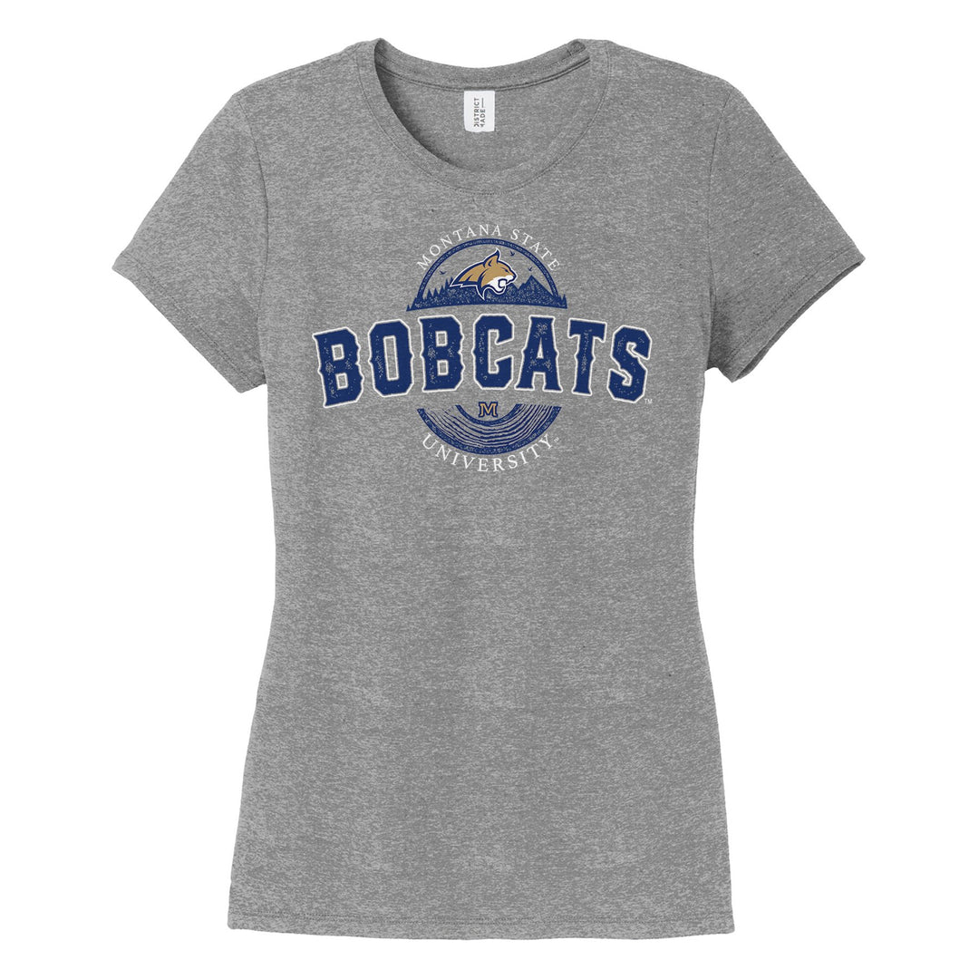 MSU Bobcats Ladies' Tri-blend T-shirt by Blue Peak Creative, made in Montana
