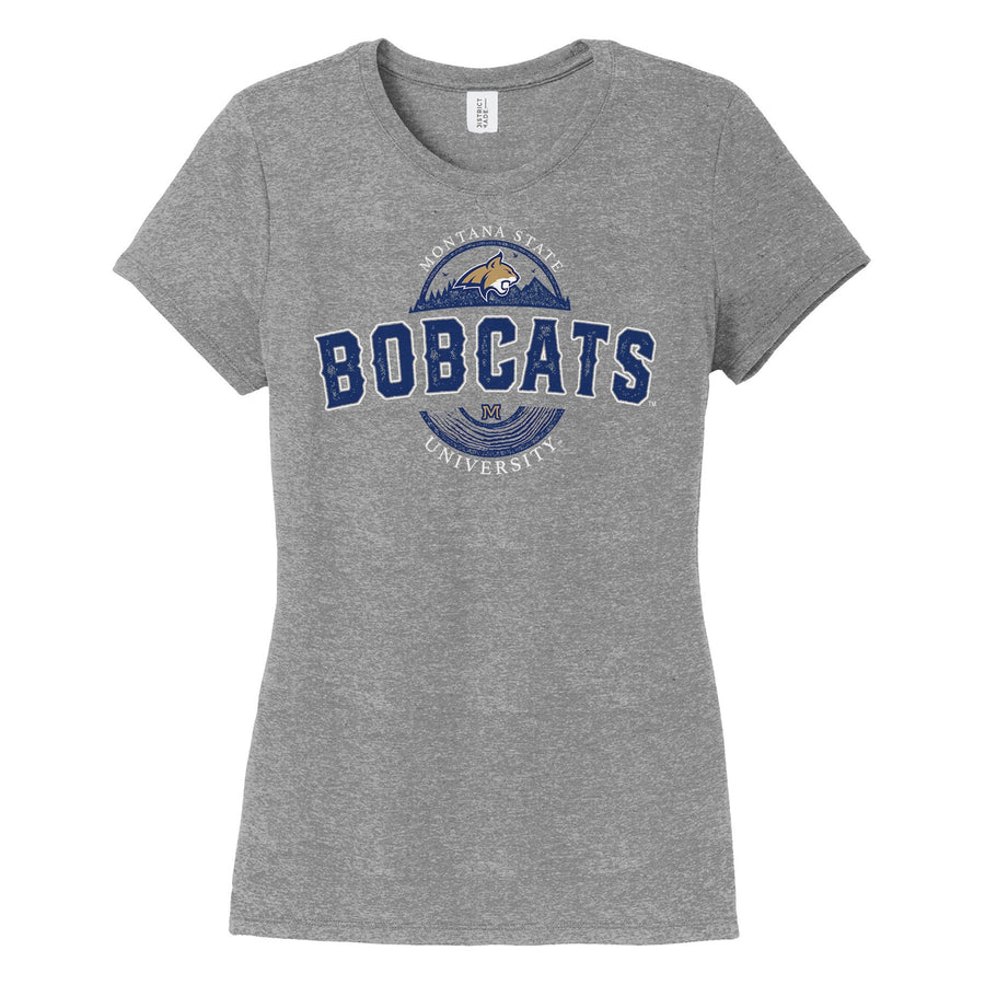 MSU Bobcats Ladies' Tri-blend T-shirt by Blue Peak Creative, made in Montana
