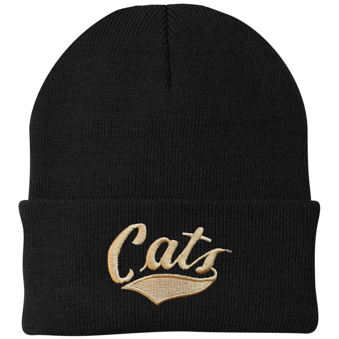 MSU Cats Embroidered Folded Beanie, made in Montana by Blue Peaks Creative