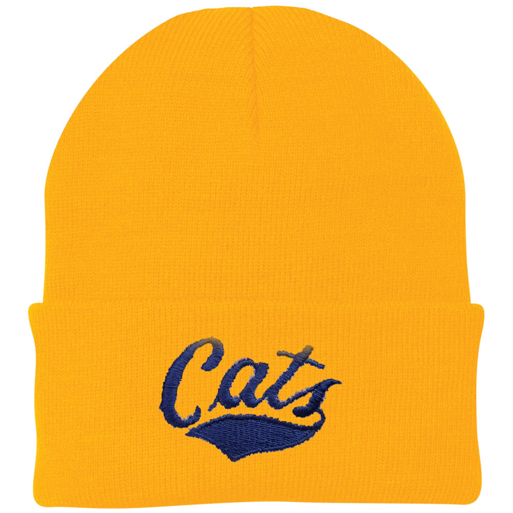 MSU Cats Embroidered Folded Beanie, made in Montana by Blue Peaks Creative
