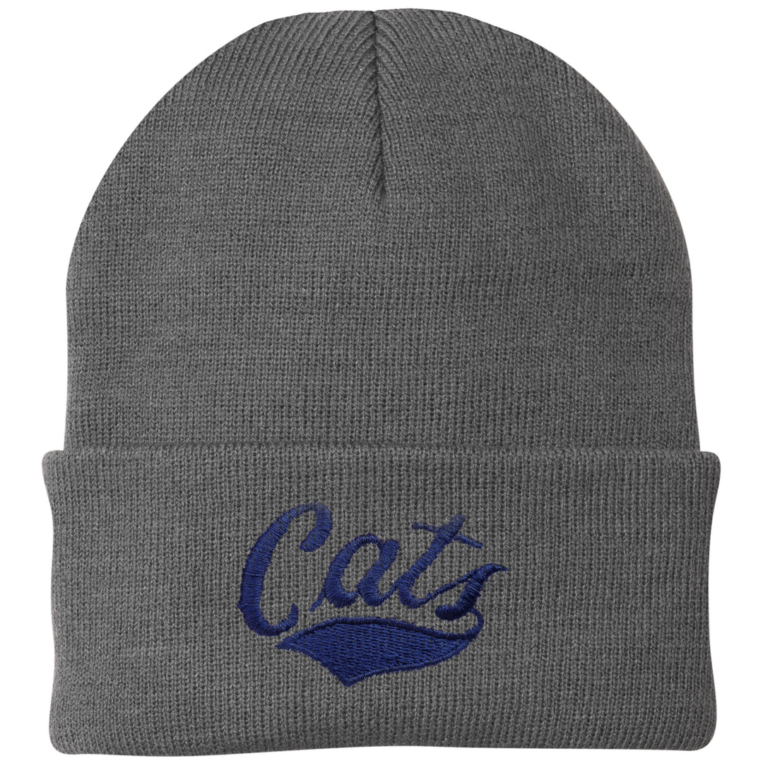 MSU Cats Embroidered Folded Beanie, made in Montana by Blue Peaks Creative