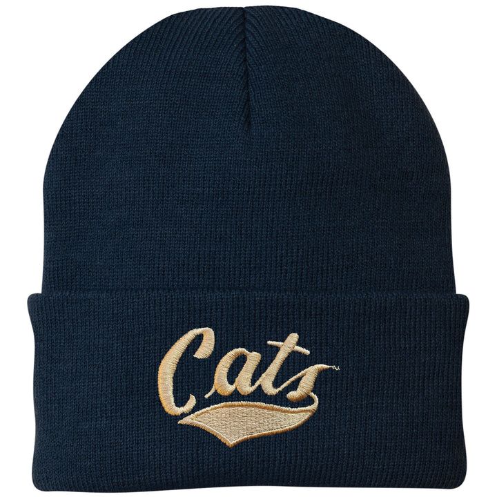 MSU Cats Embroidered Folded Beanie, made in Montana by Blue Peaks Creative