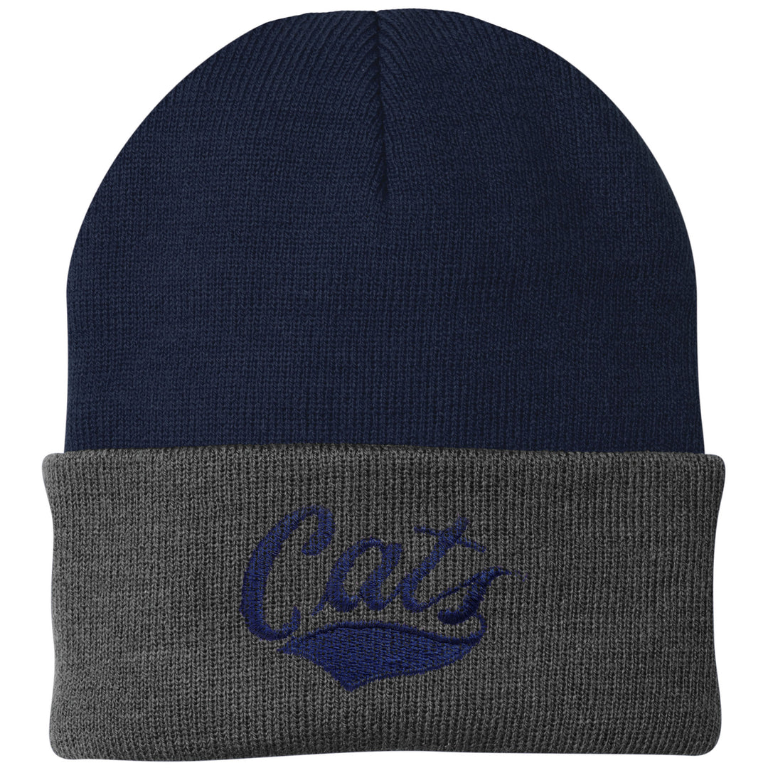 MSU Cats Embroidered Folded Beanie, made in Montana by Blue Peaks Creative