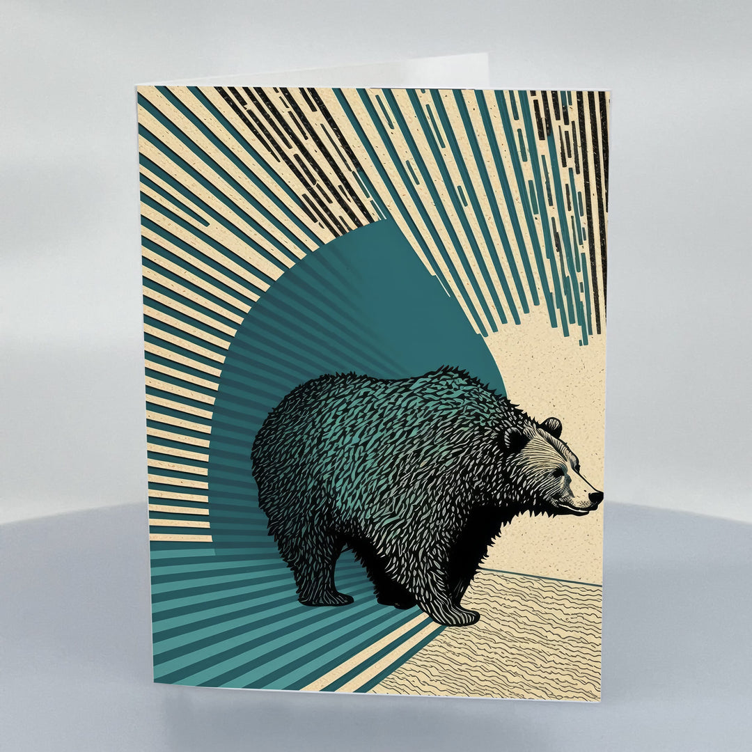 Lonely Bear 5x7 Greeting Card with Envelope