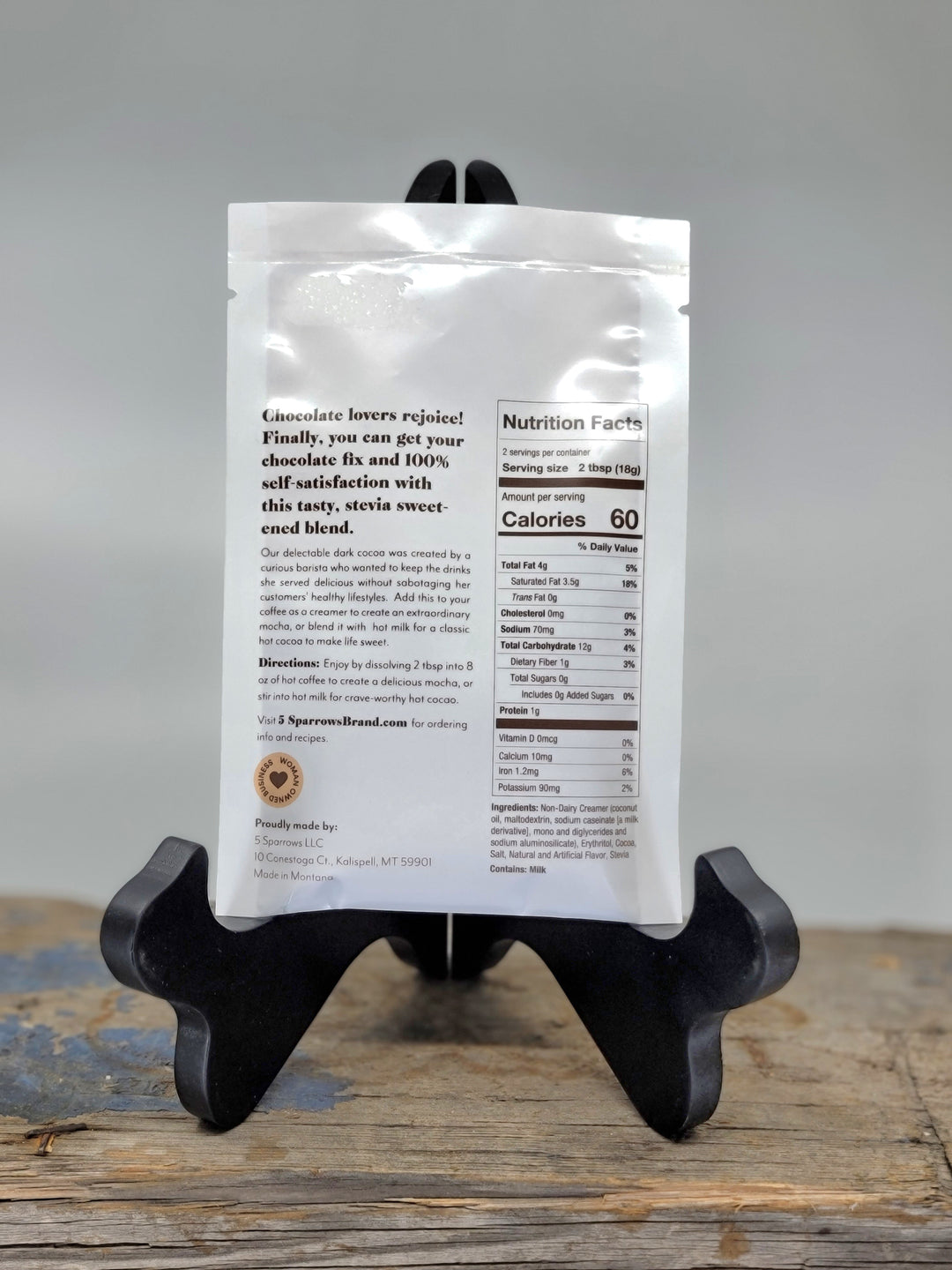 2 Servings Dark Cocoa Drink Mix