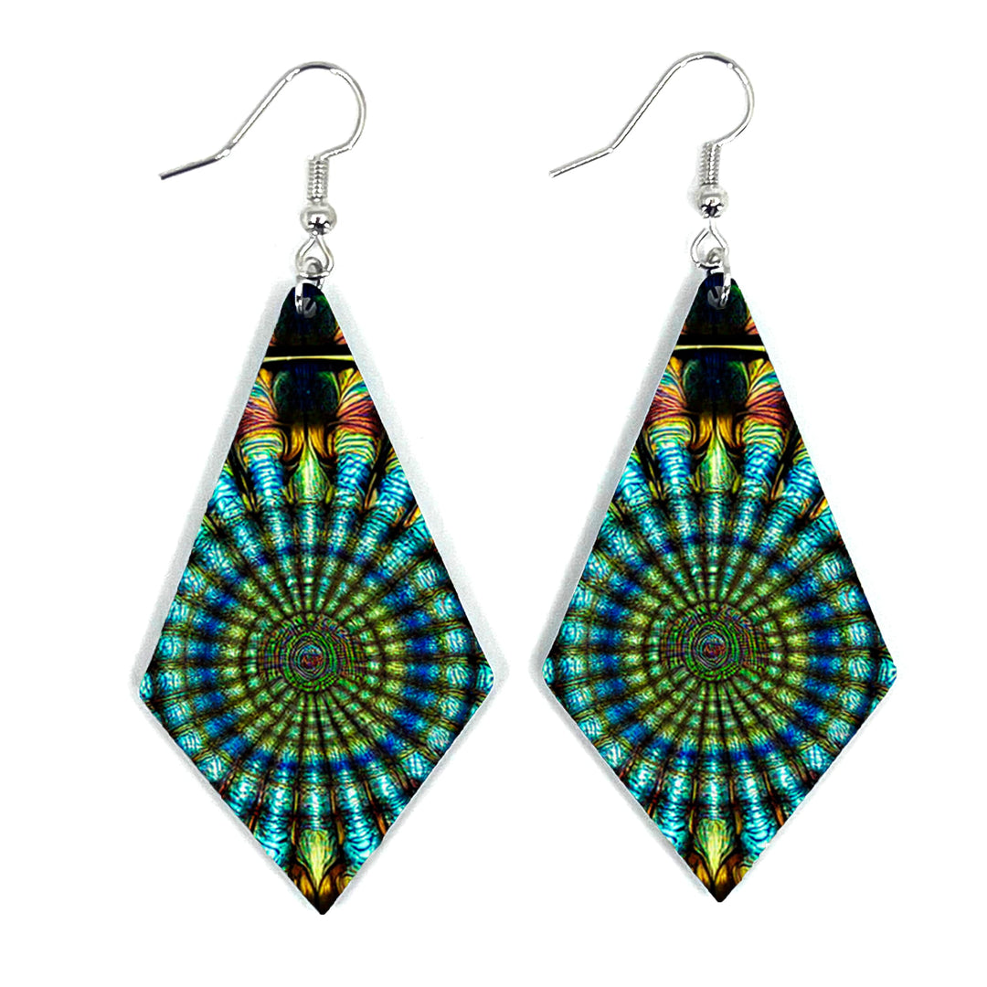 Circle Tie Dye Diamond Earring
