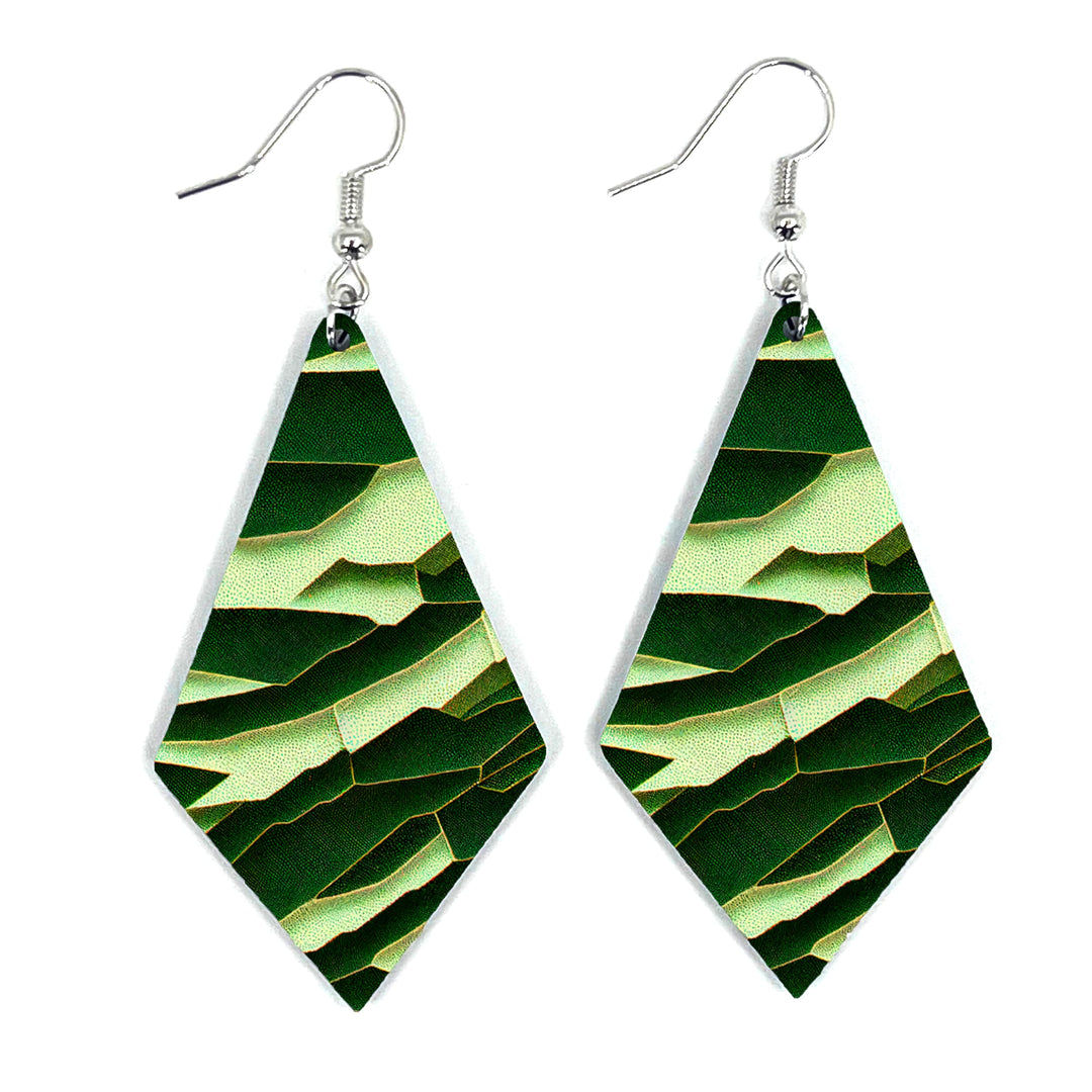 Stained Glass Camo Diamond Earring