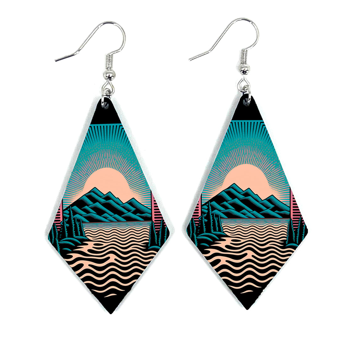 Muted Lake Diamond Earring