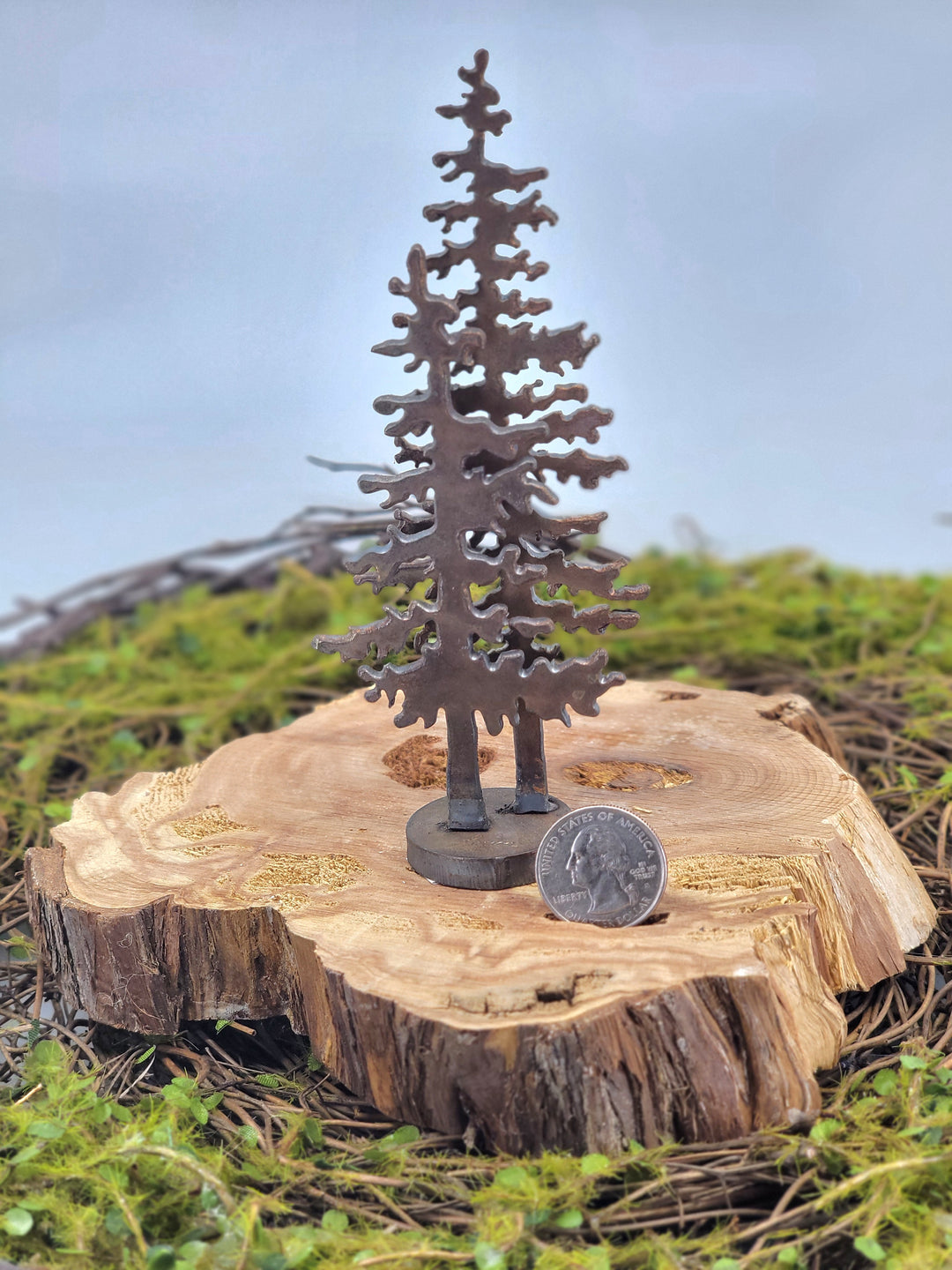 Double Tree Metal Sculpture - SM