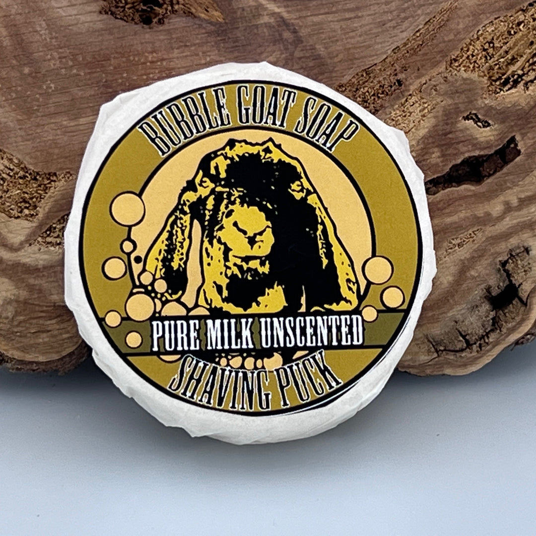 Bubble Goat Soap Pure Milk Unscented Shaving Puck