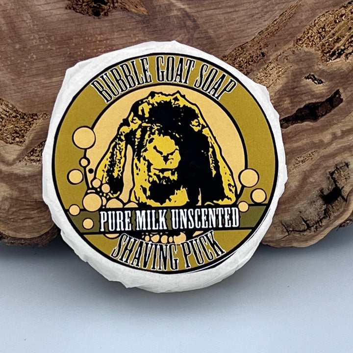 Bubble Goat Soap Pure Milk Unscented Shaving Puck
