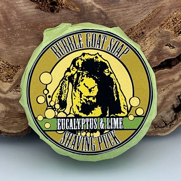 Bubble Goat Soap Eucalyptus & Lime Shaving Puck