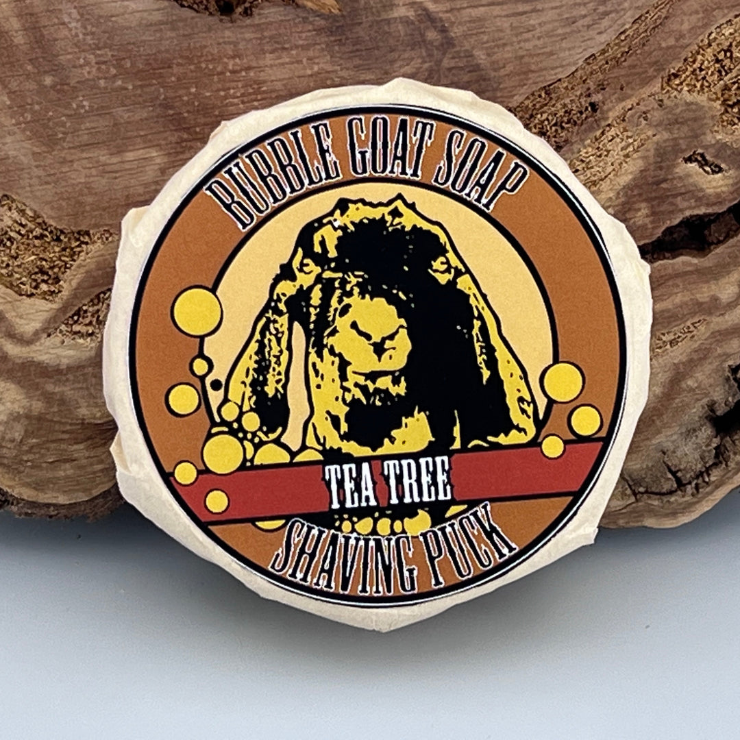 Bubble Goat Soap Tea Tree Shaving Puck