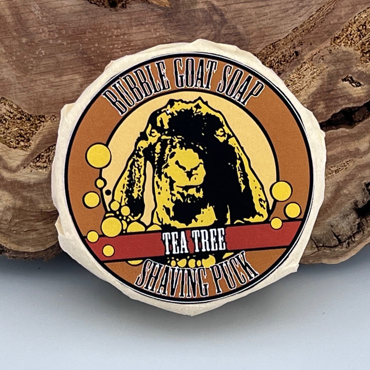 Bubble Goat Soap Tea Tree Shaving Puck