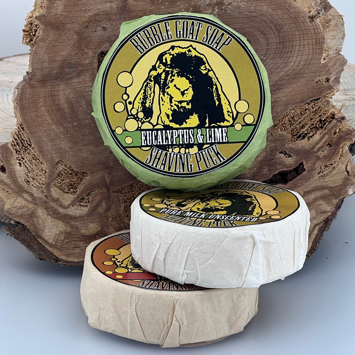 Bubble Goat Soap Eucalyptus & Lime Shaving Puck