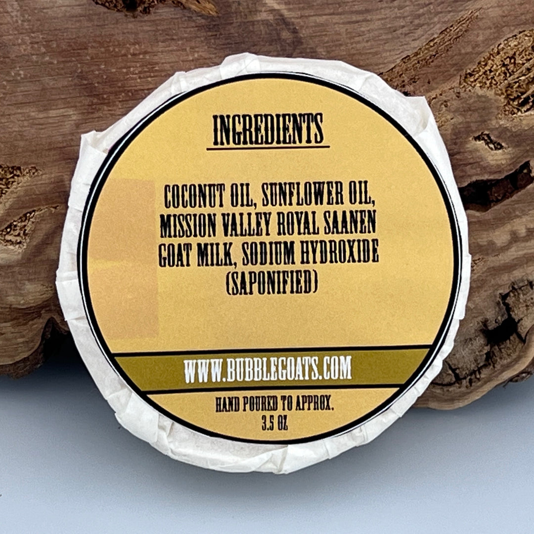 Bubble Goat Soap Pure Milk Unscented Shaving Puck