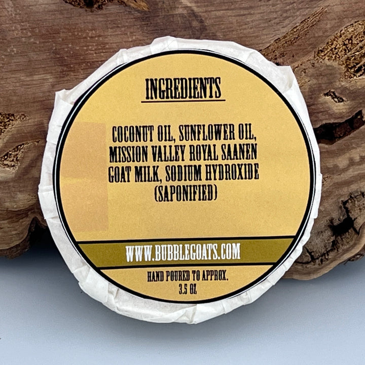 Bubble Goat Soap Pure Milk Unscented Shaving Puck