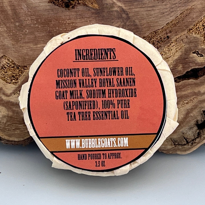 Bubble Goat Soap Tea Tree Shaving Puck