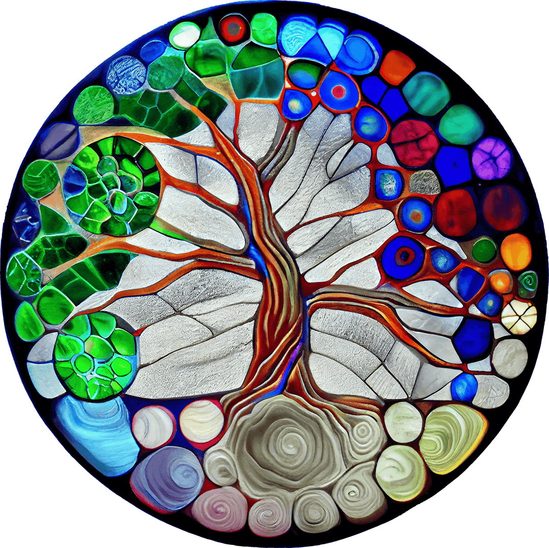 Colorful Tree Art Sticker