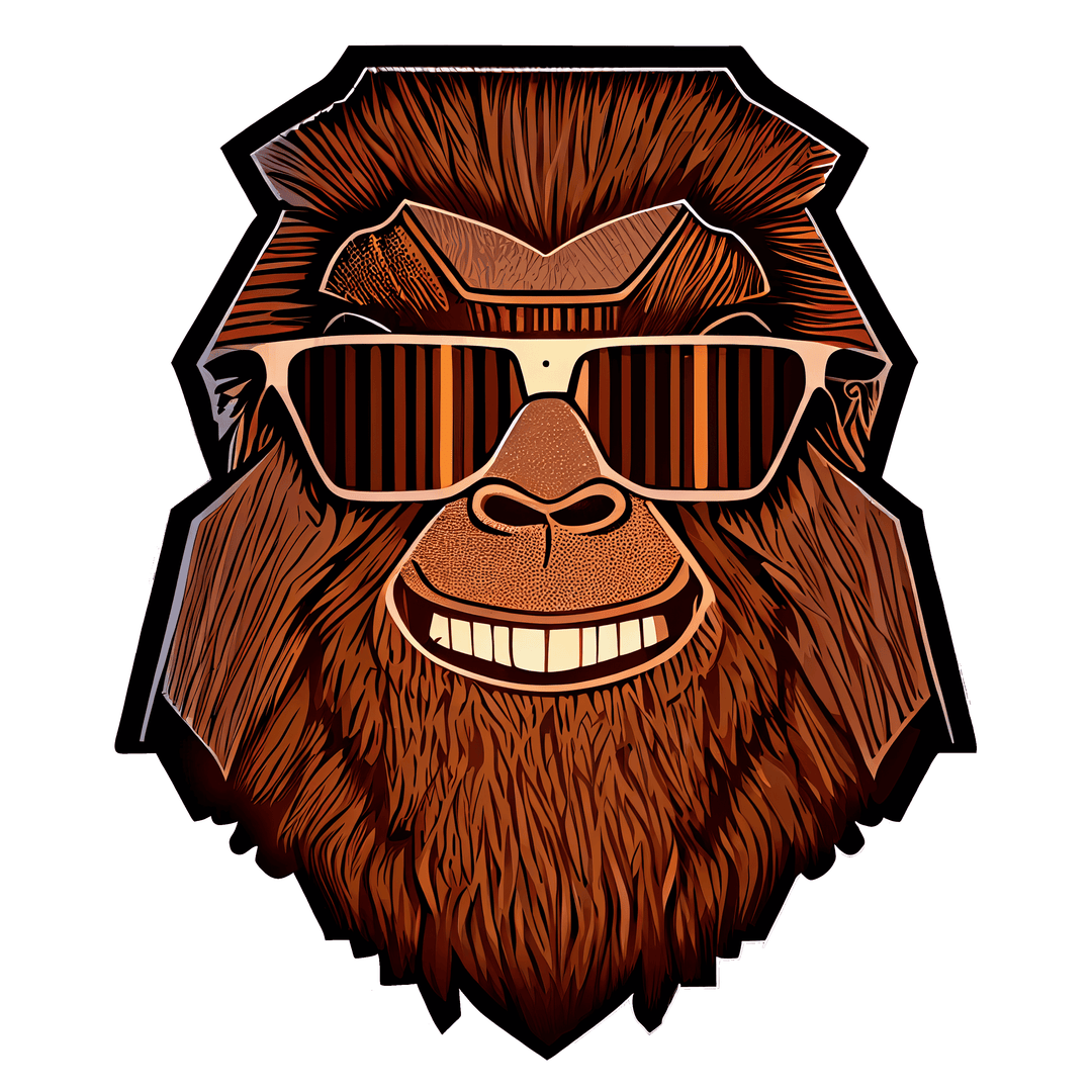Bigfoot Wearing Sunglasses Sticker