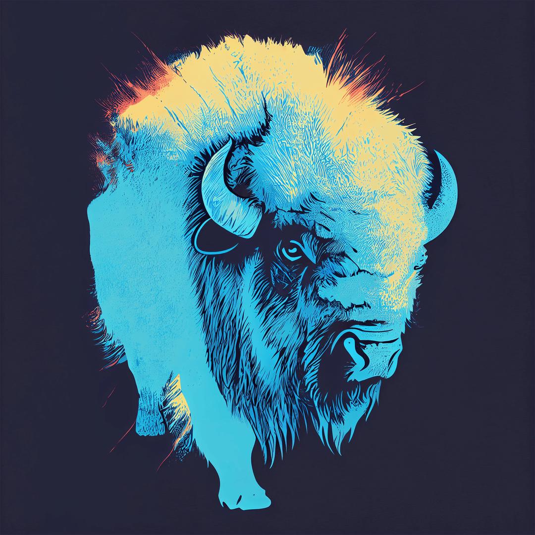Bison Rays Sticker