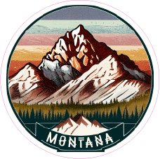 Montana Sunset Peak Sticker