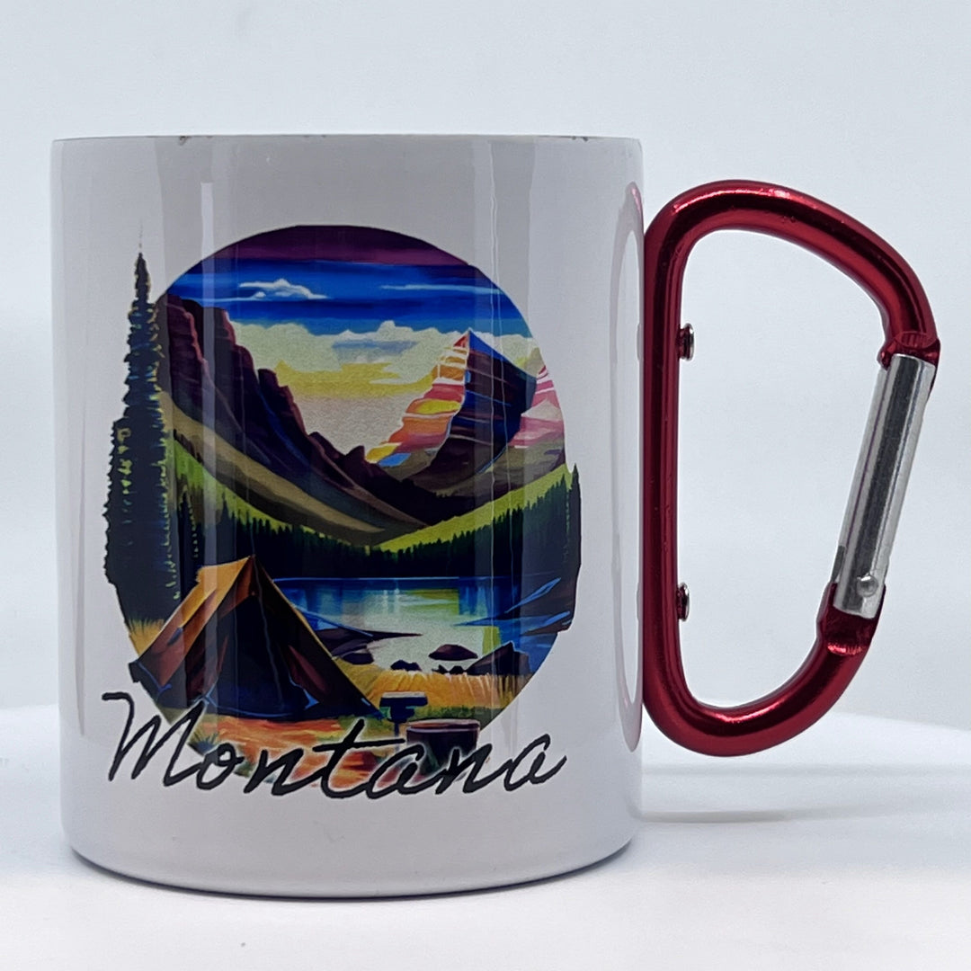 Pastel Campground 11 oz Carabiner Mug