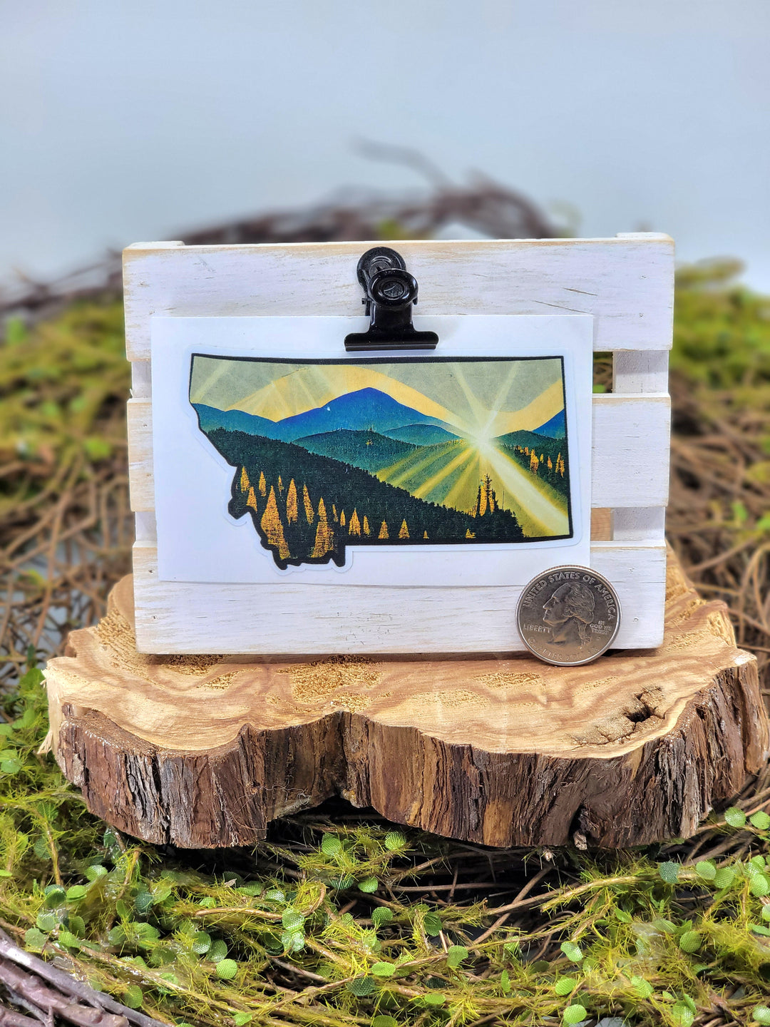 Montana State Sunrise Vinyl Sticker