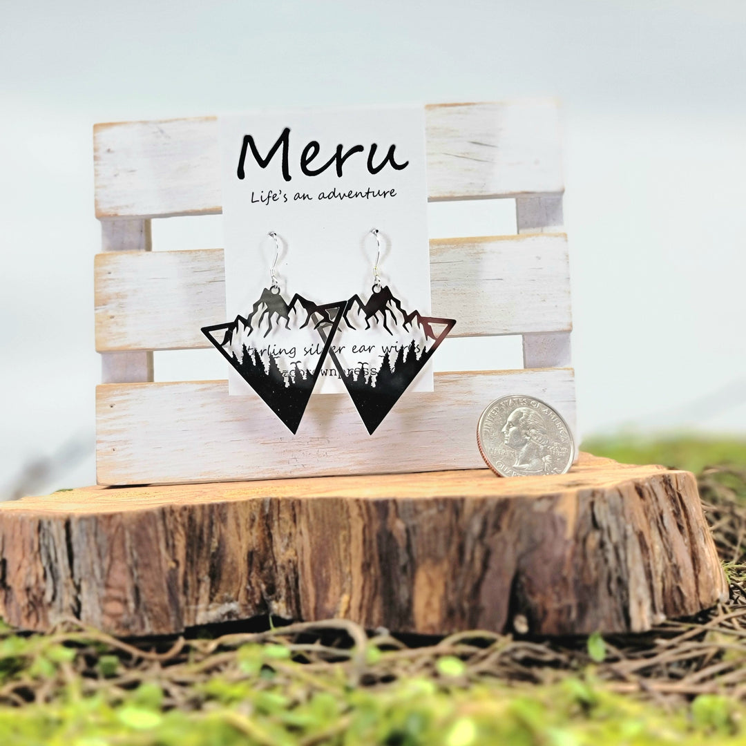 Mountain Triangle Stainless Steel Earrings