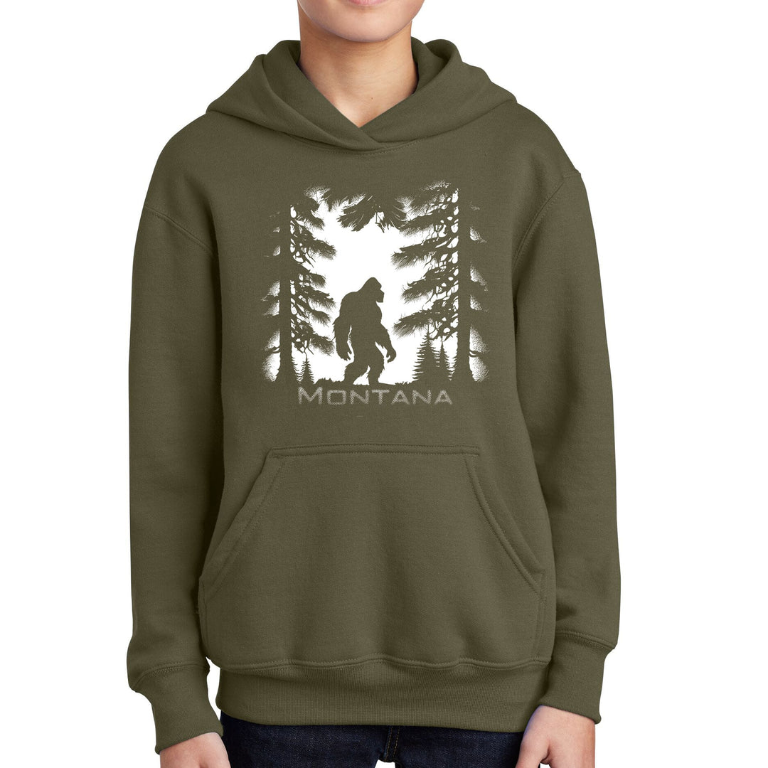 Big Foot Dark Forest Montana - Youth Fleece Hoodie